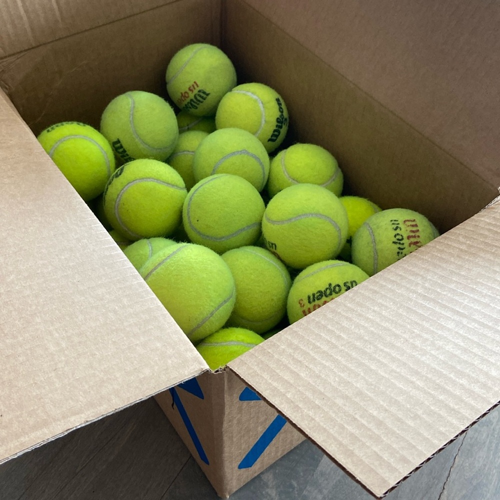 Used tennis balls- crafts, kids, dogs